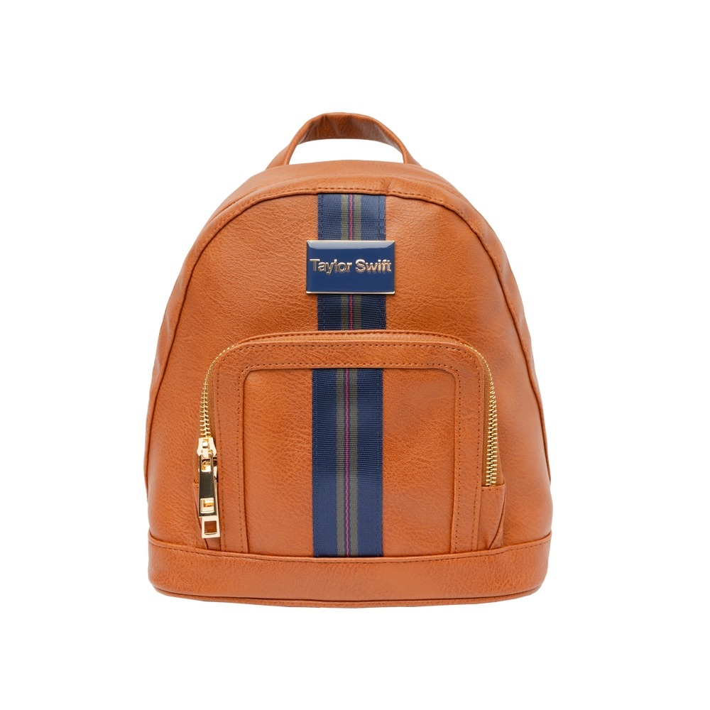 Taylor Swift Tan and Gold Backpack with Sporty Stripes